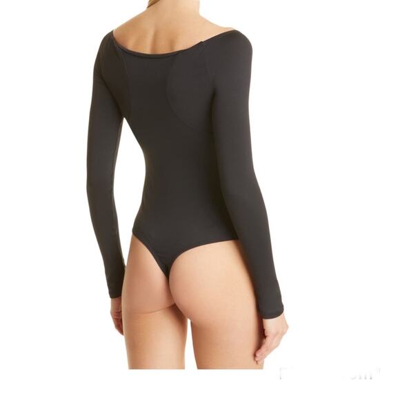 ALIX NYC Jules Boat Neck Long Sleeve Bodysuit Black Large - Picture 3 of 12